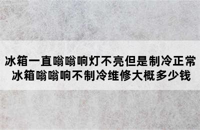 冰箱一直嗡嗡响灯不亮但是制冷正常 冰箱嗡嗡响不制冷维修大概多少钱